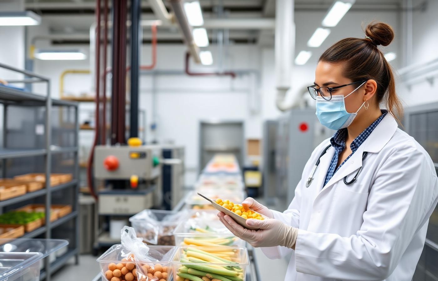 Quality inspection in a food processing facility